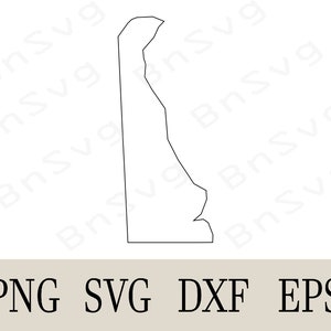 Delaware USA Outline Vector, Delaware USA State Vector EPS, Cut files, layered, Cricut, Silhouette, Minimalist, Clipart