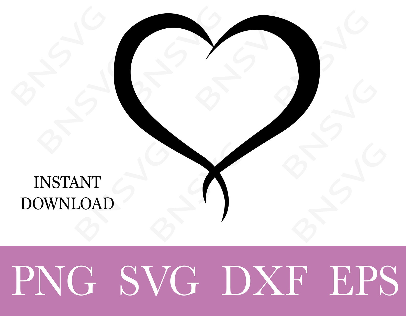 Heart Image Vector File Instant Download Eps, Dijital File, Png,dxf,svg ...