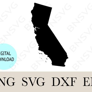 California State Borderline Vector, California State EPS, Cut bestanden, gelaagd, Cricut, Silhouette, Minimalistisch, Clipart, Image Vector, Digital