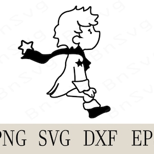 The Little Prince , The Little Prince PNG, Cutting File EPS, Cut files, Minimalist, Cricut, Silhouette, Card Making, Clipart, Vinyl decal
