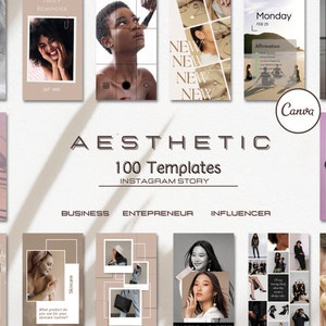 100 Instagram Template | Skincare Instagram Story | Instagram Influencer Template| Fashion Template | Aesthetic Feed | Social Media Template