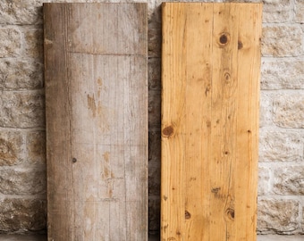 Tablones de andamio viejos hechos a medida, bricolaje, madera reciclada, casa de campo rústica, industrial, mesa, banco, estante, tocador