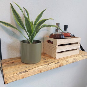 Wall Shelf Reclaimed Wood Vintage Rustic Kitchen Shelf Bookcase