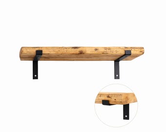 Wall shelf reclaimed wood vintage rustic kitchen shelf bookshelf