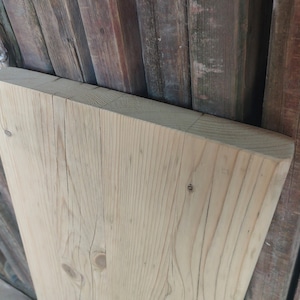 Old scaffolding planks made to measure DIY reclaimed wood rustic country house industrial upcycling table bench shelf vanity image 8