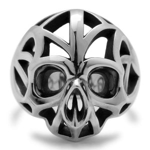 Skull Ring, Gothic Ring, 925 Sterling Silver Skull Ring, Skull Jewelry, Biker Ring, Gift For Him, Goth Ring, Silver Skull Ring, Punk Ring