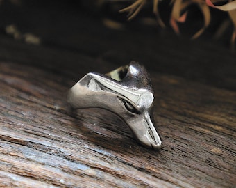 Sterling Silver Anubis Ring | Egyptian Mythology Jewelry