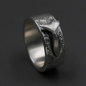 Whale Tail Ring, Birthday gift women, 925 Sterling Silver ring, Unique Design Ring, Jewellery Woman, Unisex Silver Ring, Gift for her