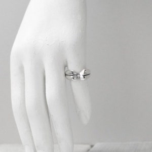 Butterfly Ring Silver | Dainty Insect Ring for Women | Nature-Inspired Adjustable Ring | Boho Butterfly Jewelry | Cute Gift for Her”