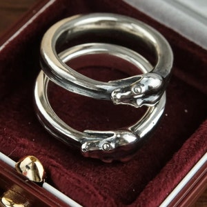 Bague serpent Ouroboros en argent sterling pour homme et femme, bague serpent gothique unique, bague serpent mariage animal fait main, cadeau pour elle