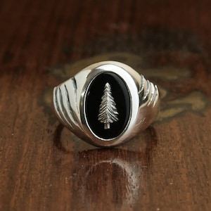 Pine tree handmade Silver ring, 925 sterling silver ring, Dainty ring, wedding ring, silver pine ring, nature inspired ring, Unisex jewelry
