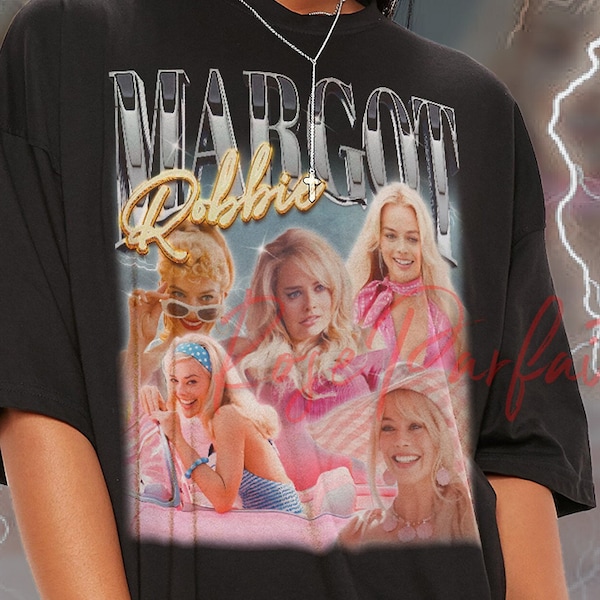 MARGOT ROBBIE Retro T-shirt - Margot Robbie Tee, Margot Robbie Long Sleeve Shirt, Margot Robbie Fans Tee, Margot Robbie Kids Tee