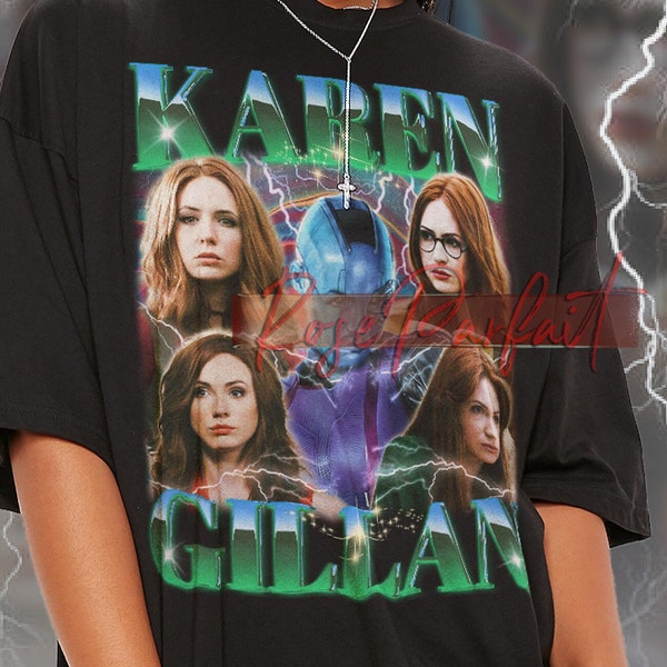 KAREN GILLAN Retro T-shirt - Karen Gillan Vintage Tee, Karen Gillan Long Sleeve Shirt, Karen Gillan Fans Tee, Karen Gillan Kids Tee