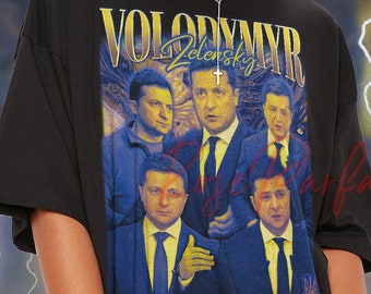 volodymyr zelensky Retro Vintage 90's T-shirt - Politician and Former Comedian, Volodymyr Zelensky Tribute, Volodymyr Zelensky Tee