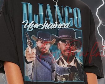 DJANGO UNCHAINED Shirt | Jamie Foxx Shirt, Dr. Kingschultz Django Unchained Retro Shirt, Jamie Django Unchained Homage Django Unchained