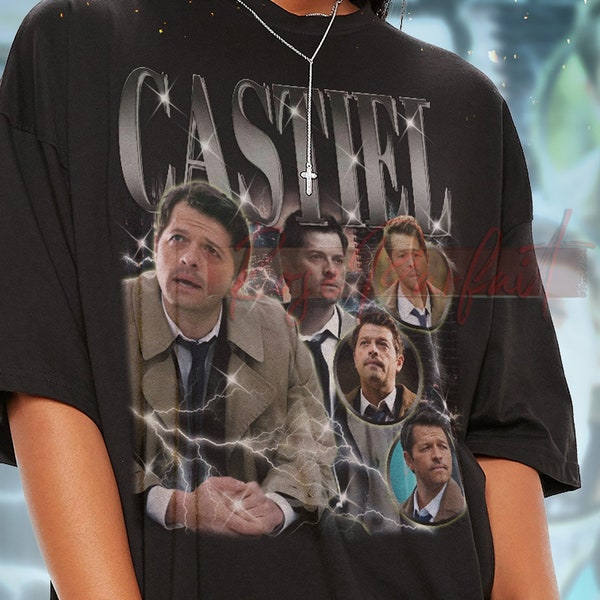 CASTIEL Vintage T-shirt - Castiel Bootleg Tees, Castiel Fans Gifts, Castiel Retro Shirt, Castiel Kids Tee, Castiel Homage Tee, Misha Collins