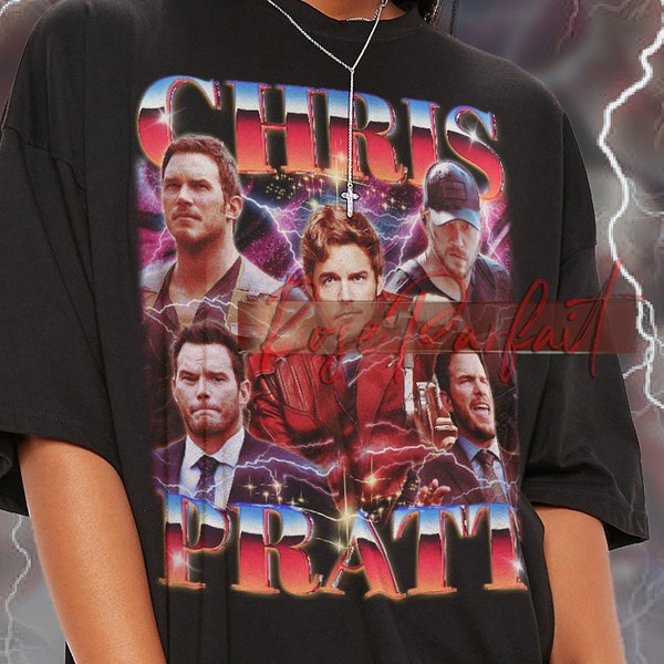 CHRIS PRATT Retro T-shirt - Chris Pratt Vintage Shirt, Chris Pratt 90's Homage Tees, Chris Pratt Tribute Shirt, Funny Chris Pratt Fans Gift