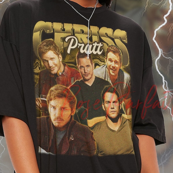 CHRIS PRATT Retro T-shirt - Chris Pratt Vintage Shirt, Chris Pratt 90's Homage Tees, Chris Pratt Tribute Shirt, Funny Chris Pratt Fans Gift