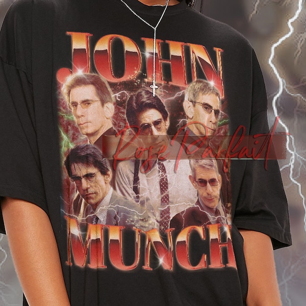 JOHN MUNCH Retro T-shirt - John Munch Vintage 90's Shirt, Richard Belzer Tribute Fans Gifts, John Munch Longsleeve Shirt