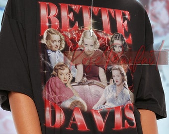 BETTE DAVIS T-shirt - Bette Davis Fans Gift, Bette Davis Vintage Shirt, Bette Davis Retro Shirt Bette Long Sleeve Shirt, Bette Davis Bootleg