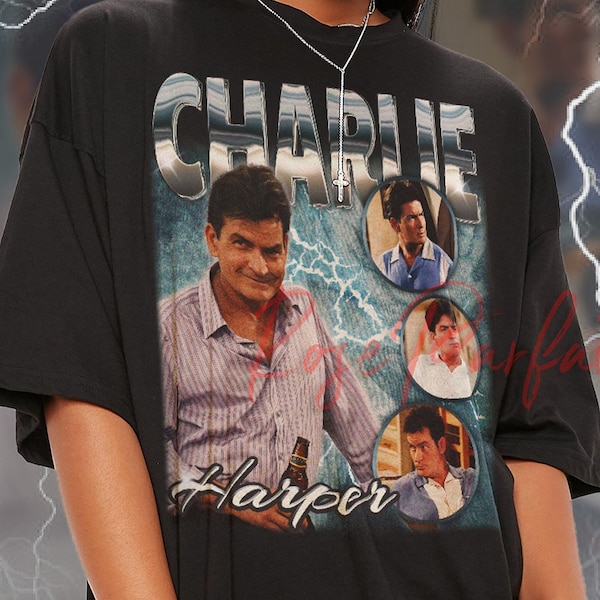 Camiseta de regalo para fans de CHARLIE HARPER - Camisa de homenaje a Charlie Harper, camiseta retro de Charlie Harper, tributo a Charlie Harper, Charlie Sheen