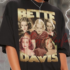 Camiseta homenaje a BETTE DAVIS: camiseta retro de Bette Davis, camiseta vintage de los 90 de Bette Davis, Bette Davis en memoria de ella