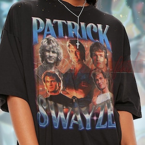Koszulka retro PATRICKA SWAYZE - Koszulki z nadrukiem Patricka Swayze, Koszula z długim rękawem, Koszulka z hołdem dla Patricka Swayze, Koszulki z hołdem dla Patricka Swayze