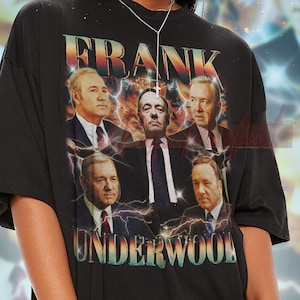 FRANK UNDERWOOD Retro T-shirt - Frank Underwood 90er Jahre T-Shirt, Frank Underwood Langarmshirt, Frank Underwood Vintage, Kevin Spacey Fans Geschenk