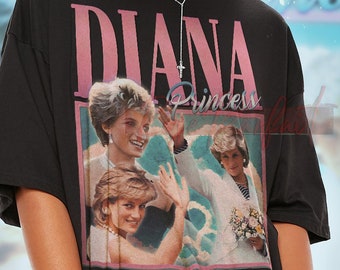 PRINCESS DIANA Vintage T-shirt - Princess Diana Bootleg Tees, Lady Diana Fans Gifts, Princess Diana Retro Shirt, Princess Diana Kids Tee