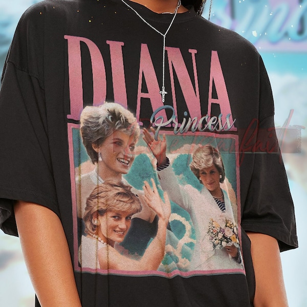 PRINCESS DIANA Vintage T-shirt - Princess Diana Bootleg Tees, Lady Diana Fans Gifts, Princess Diana Retro Shirt, Princess Diana Kids Tee