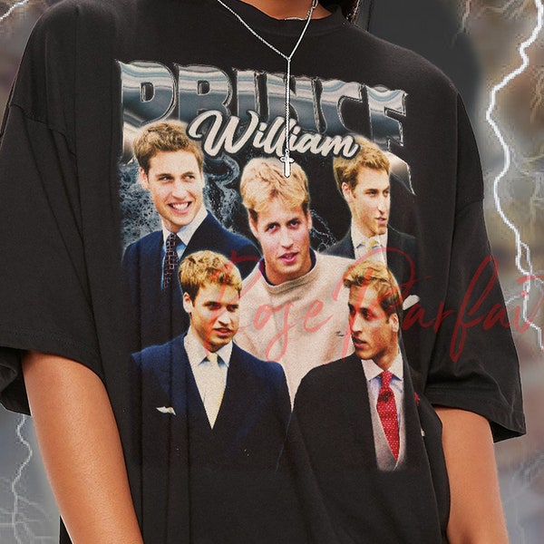 PRINCE WILLIAM Retro T-shirt - Prince William Tee, Prince William Long Sleeve Shirt, Prince William Fans Tee, Prince William Kids Tee