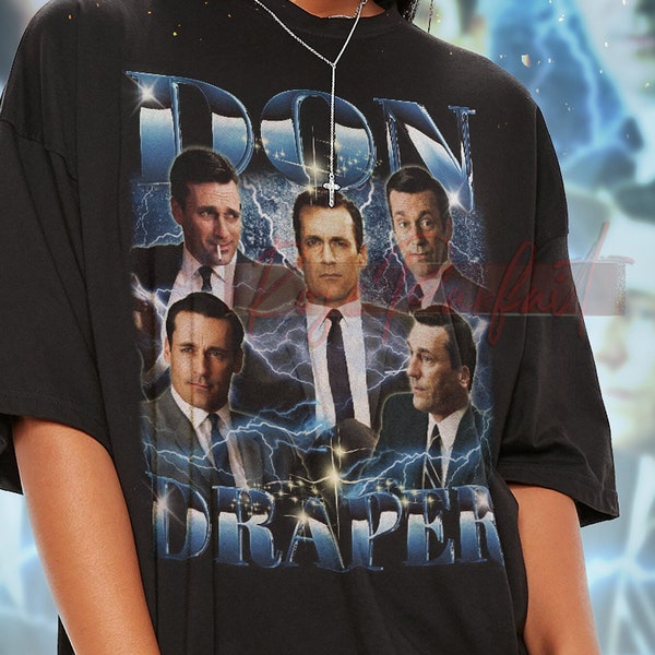 DON DRAPER Tribute T-shirt - Don Draper Vintage Shirt, Don Draper Fans Gift, Jon Hamm Tribute Shirt, Don Draper Homage Tees, Betty Draper