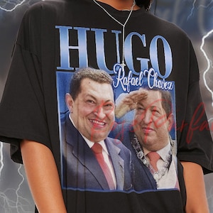 HUGO CHAVEZ retro-T-shirt - Hugo Chavez-T-shirt, Hugo Chavez-shirt met lange mouwen, Hugo Chavez-fans-T-shirt, Hugo Chavez-kinder-T-shirt, shirt politicus