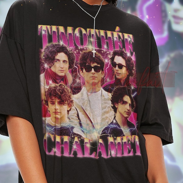 TIMOTHEE CHALAMET T-shirt - Timothee Chalamet Tribute Celebrity Shirt, Timothee Chalamet Retro 90s, Timothee Chalamet  Fans Gift