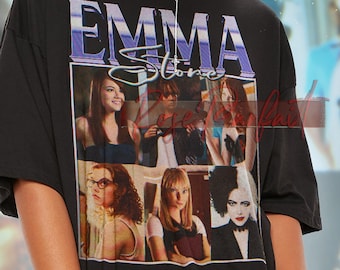 T-shirt rétro EMMA STONE - Tees Bootleg Emma Stone, Chemise à manches longues Emma Stone, Chemise hommage Emma Stone, Tee-shirt Emma Stone Kids