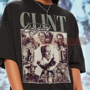 CLINT EASTWOOD Retro T-shirt - Clint Eastwood Bootleg Tees, Clint Long Sleeve Shirt, Clint Eastwood Homage Shirt, Clint Eastwood Kids Tee
