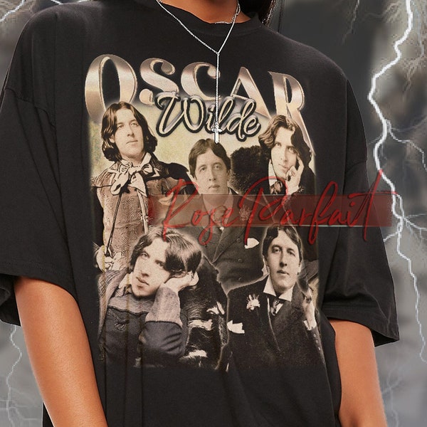 OSCAR WILDE Retro T-shirt - Oscar Wilde Tribute Tee, Oscar Wilde Langarmshirt, Oscar Wilde Fans T-Shirt, Oscar Wilde Kinder T-Shirt