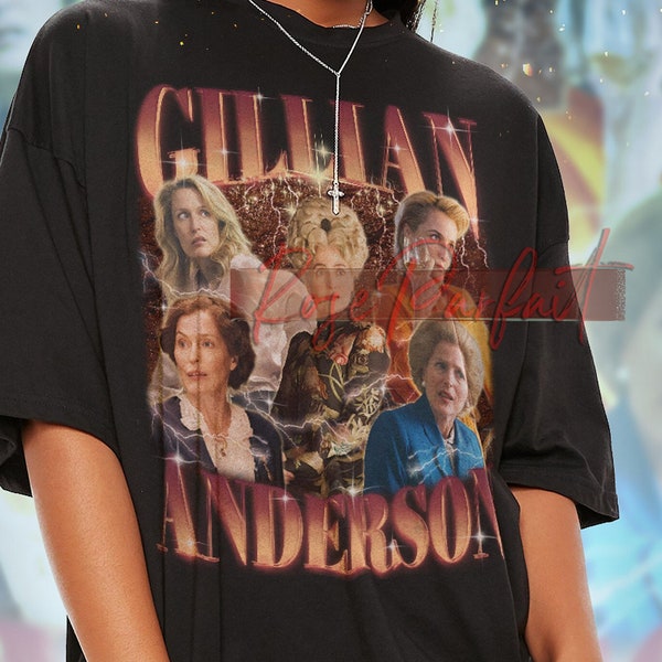 GILLIAN ANDERSON Retro T-shirt - Gillian Anderson Bootleg Tees, Gillian Anderson Long Sleeve Shirt, Gillian Anderson Homage Shirt, Kids Tee