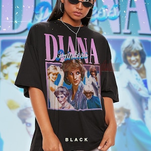 Vintage T-shirt PRINSES DIANA - prinses Diana Bootleg Tees, cadeaus Lady Diana fans, retro shirt prinses Diana, kinder-T-shirt prinses Diana