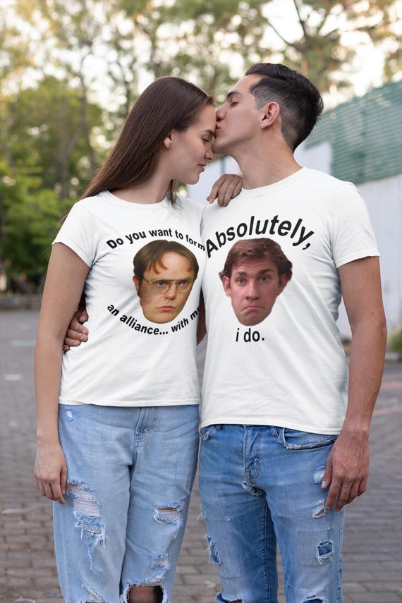 Dwight Schrute & Jim Halpert Shirt (listing only for ONE ITEM), The Office Couple Comfort Colors® Bootleg Tshirt, Prank Wars, Bears Beets