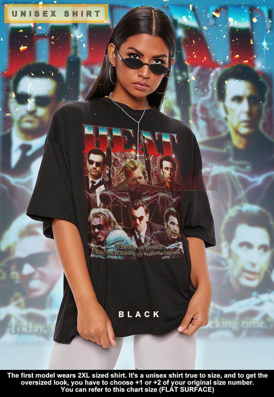 HEAT Movie Tshirt Neil Mccauley, Lieutenant Vincent Hanna, Robert De