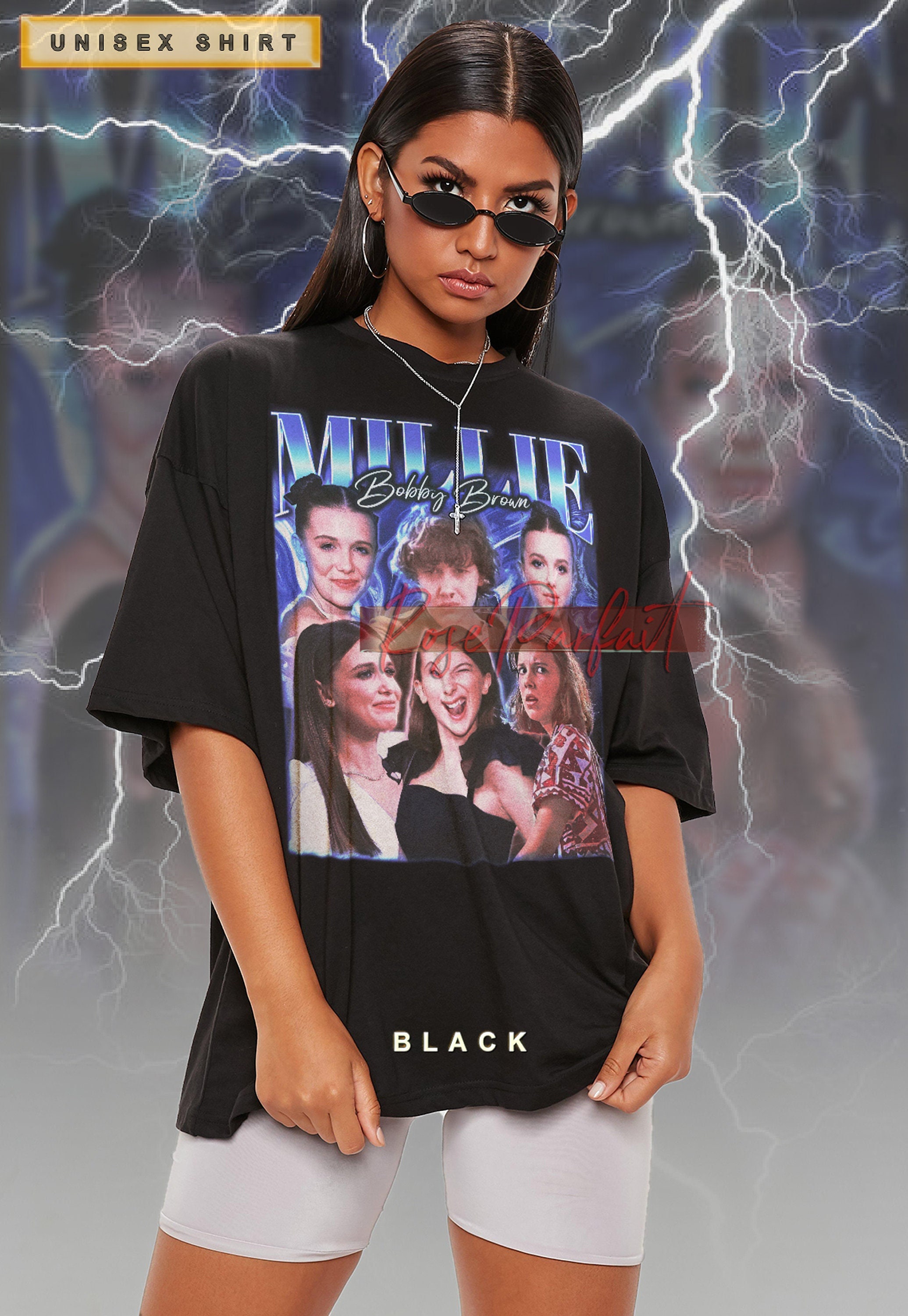 Millie Bobby Brown Vintage Shirt | Millie Bobby Brown Actress Tshirt | Millie Bobby Brown Longsleeve | Millie Bobby Brown Retro 90s Fan Tees