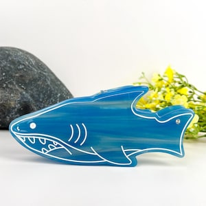 Fierce Toothy Blue Shark Claw Clip,Ocean Animal Hair Claw Clip ,Custom Unique Logo/Text on Box,Hair Accessories,Gift For Shark Lovers
