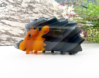 Handmade Hedgehog Acetate Hair Claw Clip, Animal Accessory