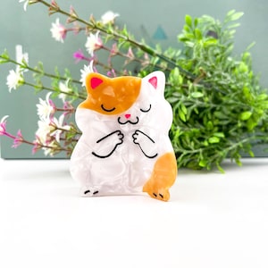Schattige klauwclips hamsterhaar, klauwclip acetaatdieren, aangepast uniek logo/tekst op doos, haarclip cartoon, gepersonaliseerde haaraccessoires, cadeaus