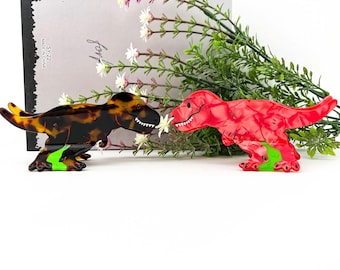 Tyrannosaurus Haarkralle: Acetat Dinosaurier Haarschmuck