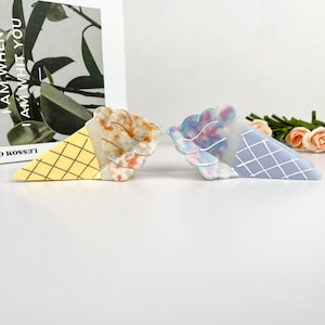Ice Cream Cone Hair Claw Clip,Custom Unique Logo/Text on Box,Ice Cream Hair Clip,Summer Sweet Hair Clip,Acetate Claw Clip, Hair Accessories