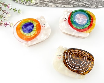Snail Hair Claw Clip, Acetate Animal Barrette