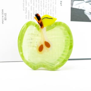 Grüner Apfel Haarkralle Clip, Simulation Obst Kralle Clip, handgemachter Haarschmuck, Geschenk für sie, lustige Haarkralle