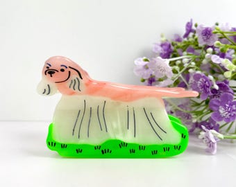 Long-haired Dog Hair Claw Clip: Acetate Animal Accessory